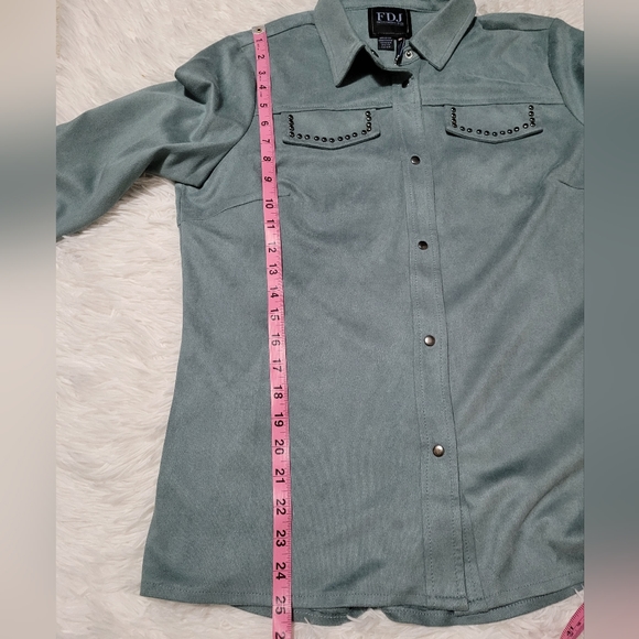 NWT French Dressing Jeans Faux Suede Shacket size medium - Picture 5 of 8